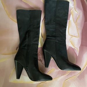 Black leather boots never worn